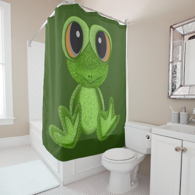 Rideaux De Douche Mon ami Green Frog (En situation)
