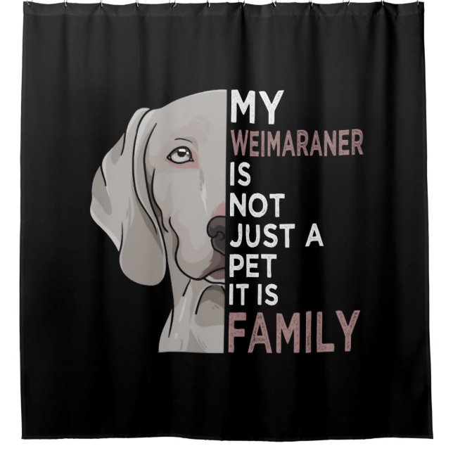 Rideaux De Douche Mon Weimaraner est la famille (Devant)