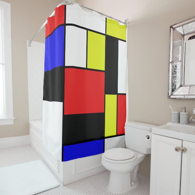 Rideaux De Douche Mondrian #21-1 (En situation)