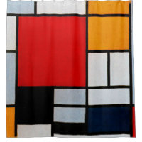 Mondrian - Composition avec grand plan rouge