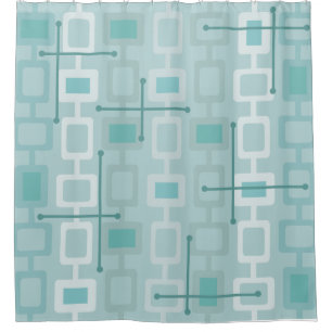 Rideaux De Douche Monnaie Motif géométrique des années 1950