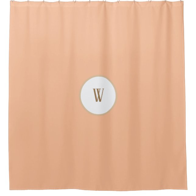 Rideaux De Douche Monogram Honey Peach Fuzz Dijon (Devant)