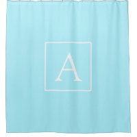 Monogramme bleu ciel simple