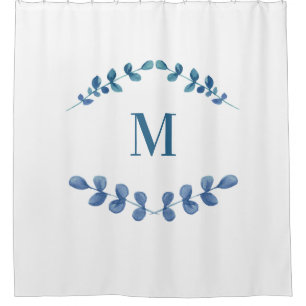 Rideaux De Douche Monogramme botanique d'Eucalyptus
