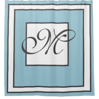 Rideaux De Douche Monogramme contemporain