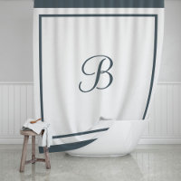 Monogramme élégant de bordure d'ardoise foncée en