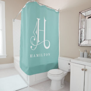 Rideaux De Douche Monogramme élégant et sophistiqué H Personnalis