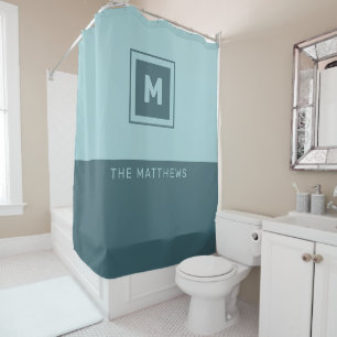 Rideaux De Douche Monogramme et nom personnalisés