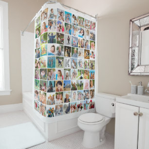 Rideaux De Douche Monogramme moderne 80 Photo Collage personnalisé
