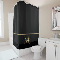 Monogramme noir et or Élégance Luxueuse