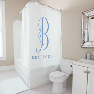 Rideaux De Douche Monogramme sophistiqué et élégant B personnalisé