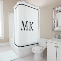 Monogrammes Nom noir blanc Couleur personnalisée m