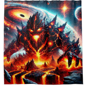 Rideaux De Douche Monstre Lava