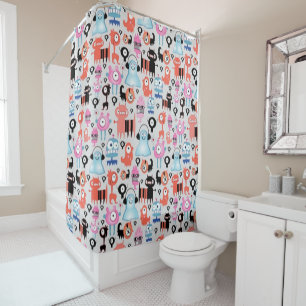Rideaux De Douche Monstres funky