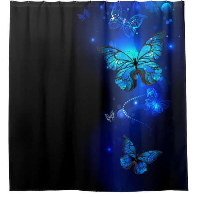 Rideaux De Douche Morpho Butterfly in the Dark Background (Devant)