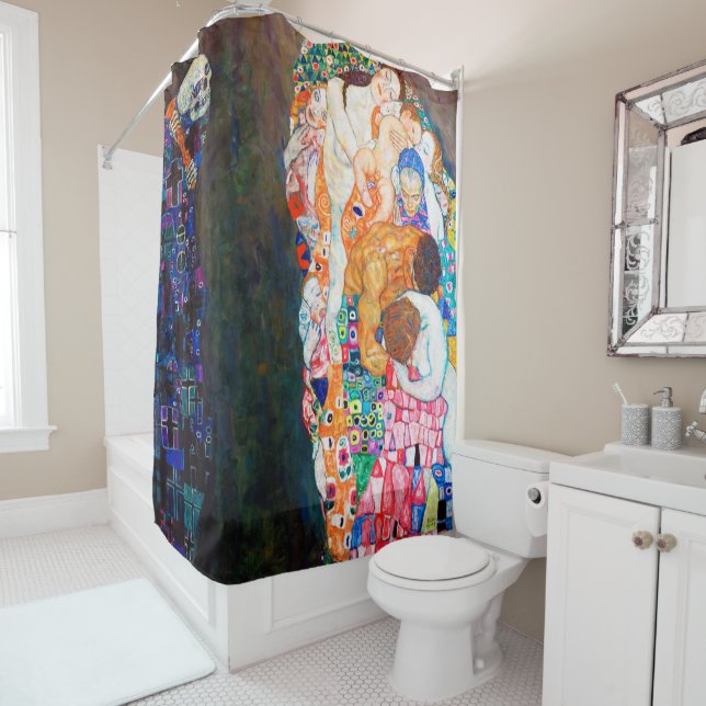 Rideaux De Douche Mort et vie, Gustav Klimt (En situation)