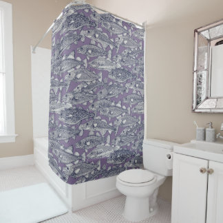 Rideaux De Douche Morue de l'Atlantique bleu marine violet