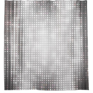 Rideaux De Douche Mosaïque brillante : Abstraite gris brillant.