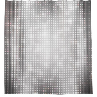 Rideaux De Douche Mosaïque brillante : Abstraite gris brillant.