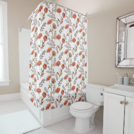 Rideaux De Douche Mosaïque des fleurs d'automne