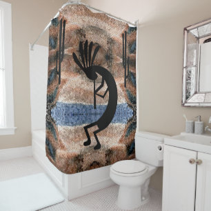 Rideaux De Douche Mosaïque du désert du sud-ouest de Kokopelli