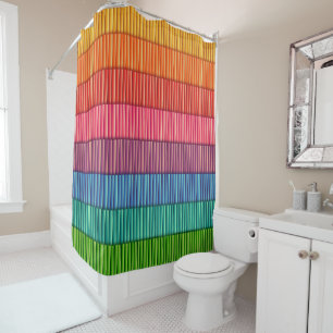 Rideaux De Douche Motif à arc-en-ciel lumineux