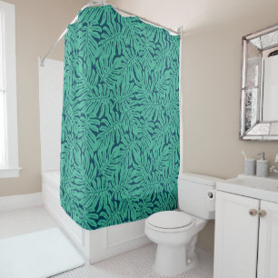 Rideaux De Douche Motif à feuilles tropicales de Monstera