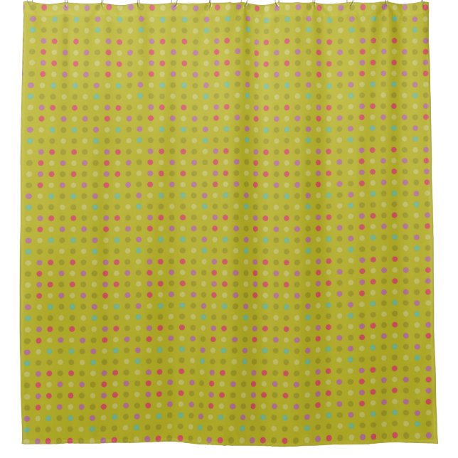 Rideaux De Douche Motif à pois d'arrière - plan (Devant)