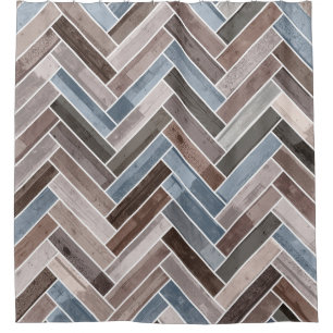 Rideaux De Douche Motif à squelette en gris Brown bleu
