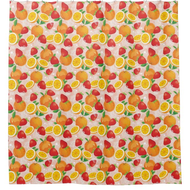 Rideaux De Douche Motif abstrait avec la fraise (Devant)