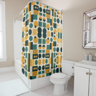 Rideaux De Douche Motif abstrait Bauhaus