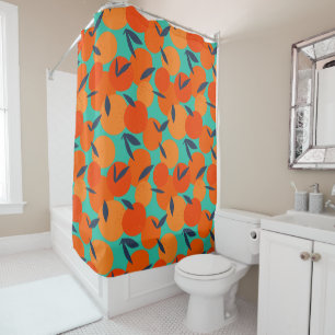 Rideaux De Douche Motif Abstrait de fruits orange
