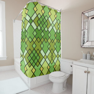 Rideaux De Douche motif Abstrait géométrique géométrique peigné