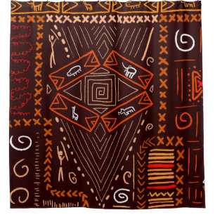 Rideaux De Douche Motif africain de l'art aborigène
