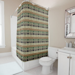 Rideaux De Douche motif africain tribal ethnique