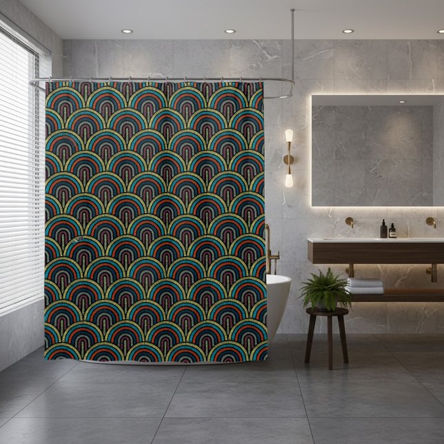 Rideaux De Douche Motif Arc Broderie Rétro (Créateur téléchargé)