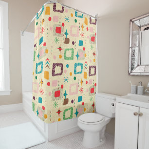 Rideaux De Douche motif atomique des années 1950