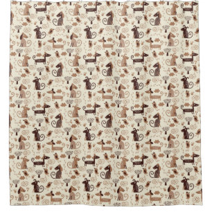 Rideaux De Douche motif avec les chiens mignons