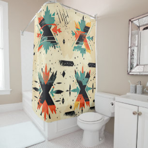 Rideaux De Douche motif aztèque moderne unique élégant