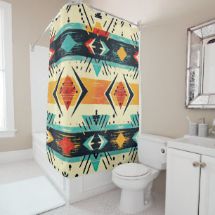 Rideaux De Douche motif aztèque moderne unique élégant