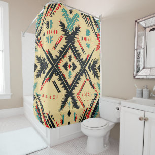Rideaux De Douche motif aztèque moderne unique stylé