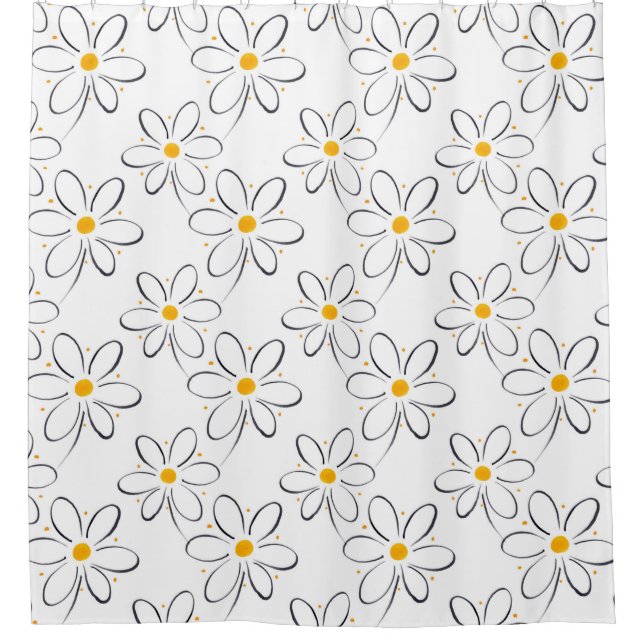 Rideaux De Douche Motif blanc (Devant)