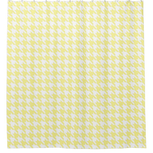 Rideaux De Douche Motif blanc et jaune pâle (Devant)