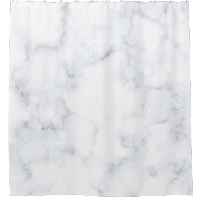Rideaux De Douche Motif blanc texture marbre (Devant)