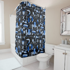 Rideaux De Douche Motif bleu de pêche