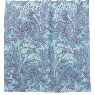 Rideaux De Douche Motif Blue Tulip Par William Morris