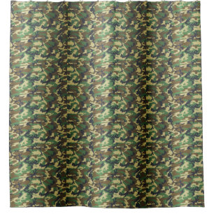 Rideaux De Douche Motif Camouflage de Woodland