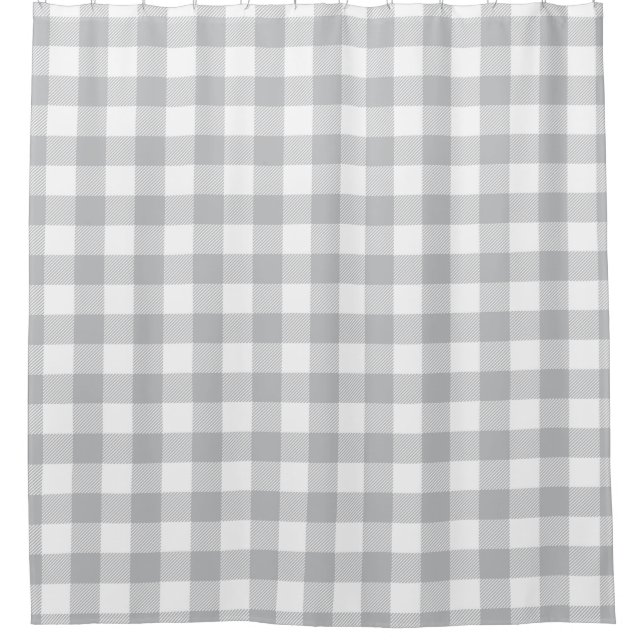 Rideaux De Douche Motif Checkered de plaid gris de Buffalo (Devant)