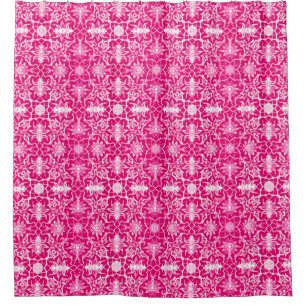 Rideaux De Douche Motif chinois Art nouveau - Fuschia rose