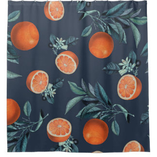 Rideaux De Douche Motif citron et feuille VI